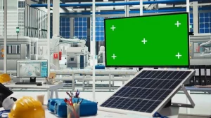 Isolated screen display used to adjust photovoltaics factory system parameters