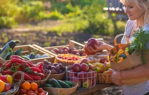 marché fermier fruits légumes saison printemps