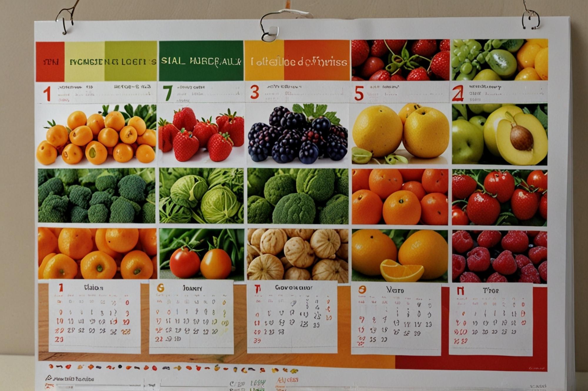 Calendrier à imprimer : les fruits et légumes mois par mois